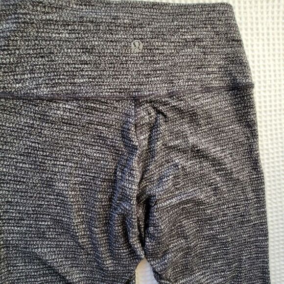 Lululemon Athletica 2 Wunder Under Hi-Rise Tight 25" Luon Variegated Knit Black - Picture 9 of 14